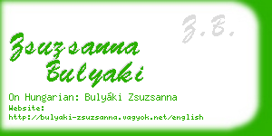 zsuzsanna bulyaki business card
